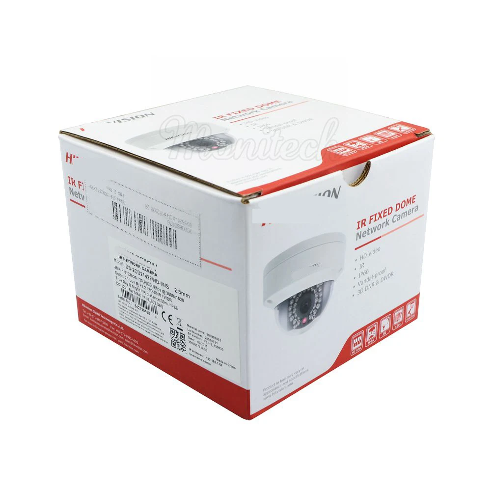 Новые версия для зарубежных обновляемых DS-2CD2142FWD-IWS ONVIF POE 4MP HD 1080 P H.264 звуковая