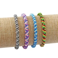 4pcs handmade charms friendship bracelet wristband cotton silk round bangle surfer friends gift jewelry