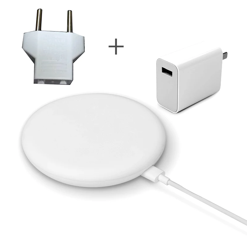 add EU Adapter Xiao mi Беспроводное зарядное устройство 20 Вт Max для mi 9 mi X 2 S/3(10 Вт) Qi EPP совместимый мобильный телефон - Тип штекера: add EU Adapter