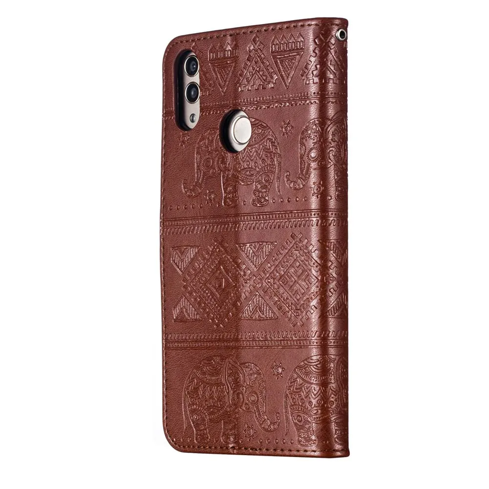 Флип чехол для Huawei Y7 Y 7 2019 DUB LX1 со слоном кожаный Prime DUB_LX1 чехлы