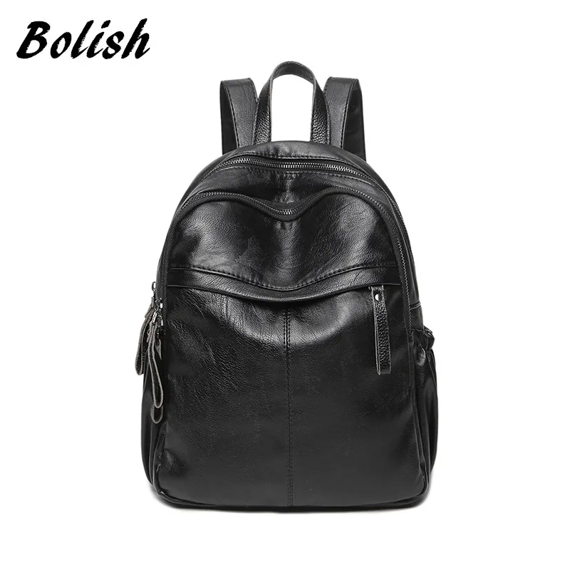 Женский рюкзак boish из мягкой водонепроницаемой искусственной кожи вместительный