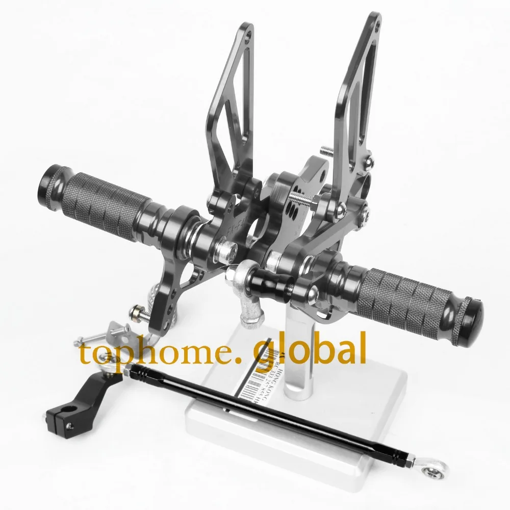 

Для Honda CBR600 F4i 2001-2006 CNC Rearsets подножки задний комплект подножки темно-серый 2005 2004 2003 2002
