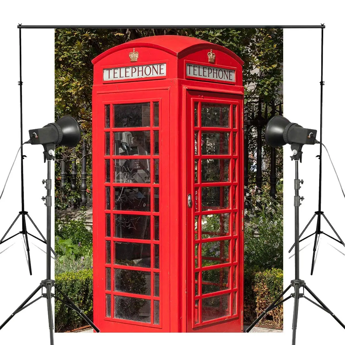 5x7ft Ретро Красная телефонная коробка фото фон Лондон вызов инструмент