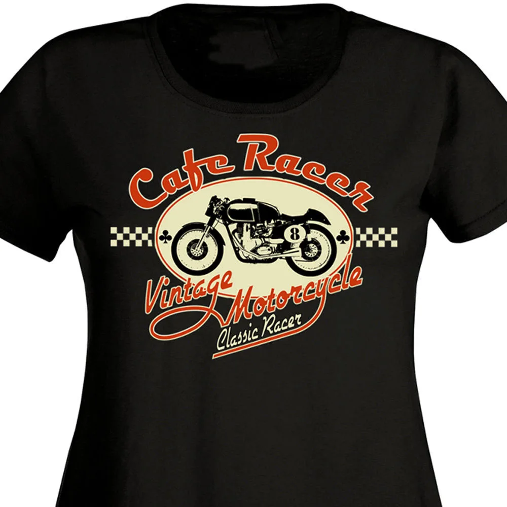 2019 летняя брендовая Повседневная футболка для взрослых Кафе Racer Vintage Motorcyle топы