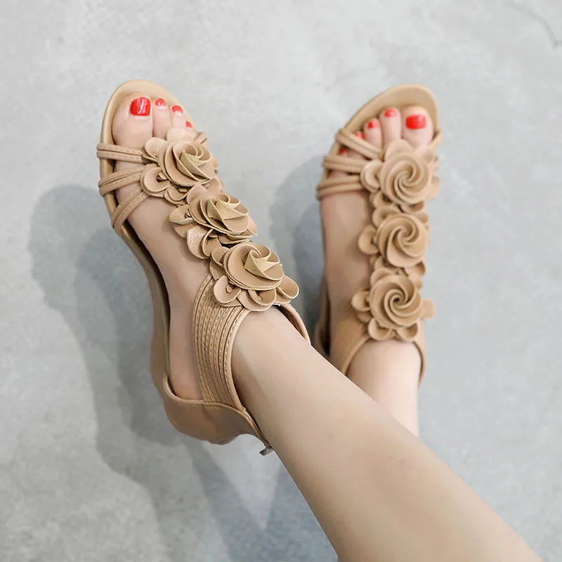 Женские сандалии 2020 летние искусственные римские гладиаторы женские с цветами