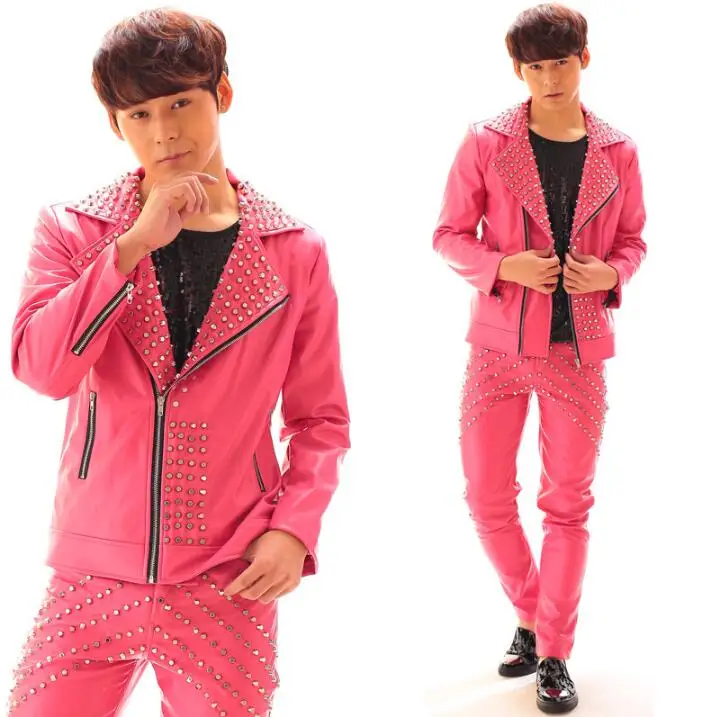 Мужской блейзер с заклепками новейший дизайн пальто косой молнией мужской