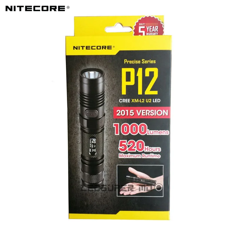 Версия точные серии Nitecore P12 портативный тактический фонарик 1000 люмен CREE XM-L2 U2 светодиодный
