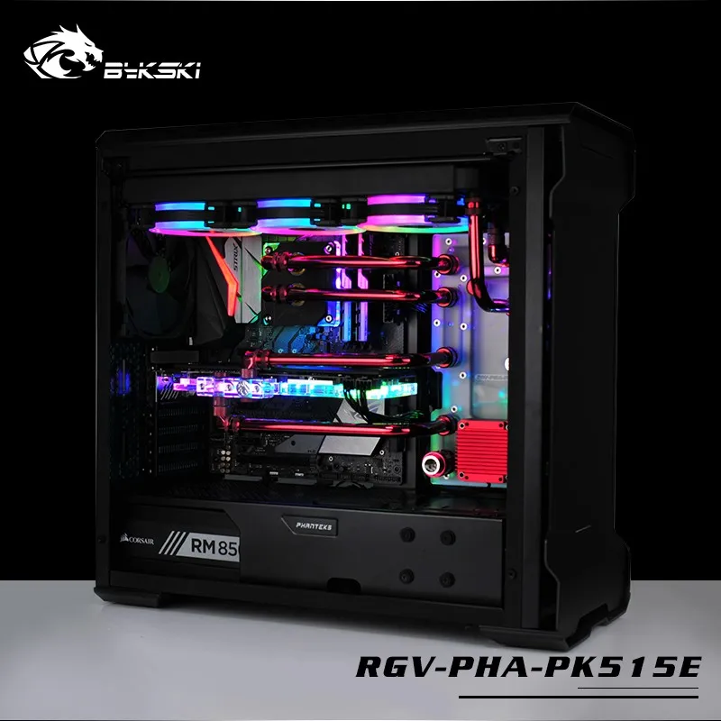 BYKSKI акриловая доска водный канал решение использовать для PHANTEKS 515E чехол для ЦП и блок GPU/3PIN RGB свет/Intead резервуар