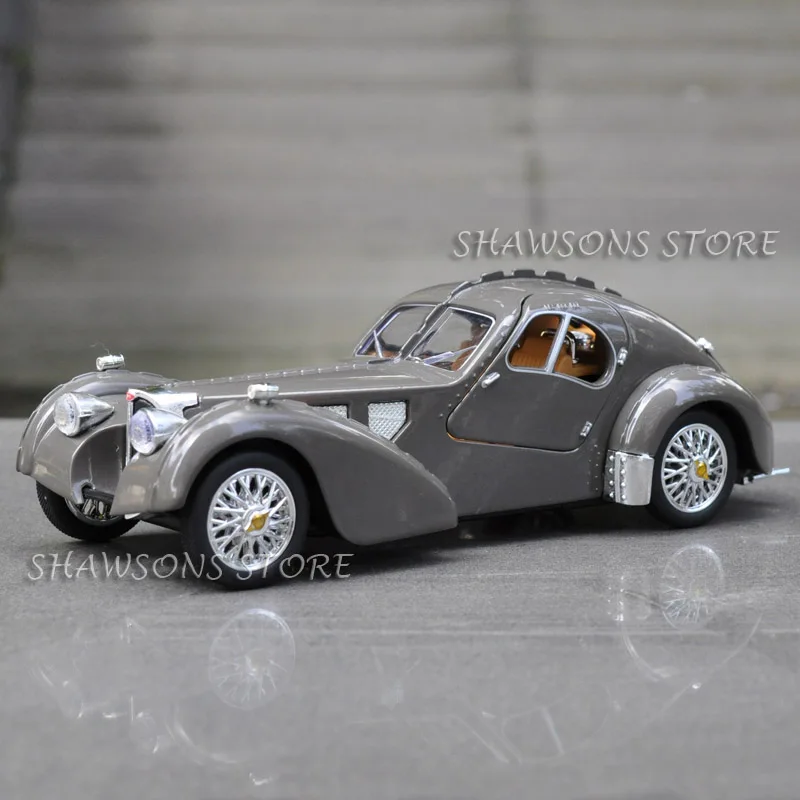 1:28 литая металлическая Классическая винтажная модель автомобиля Bugatti Тип 57