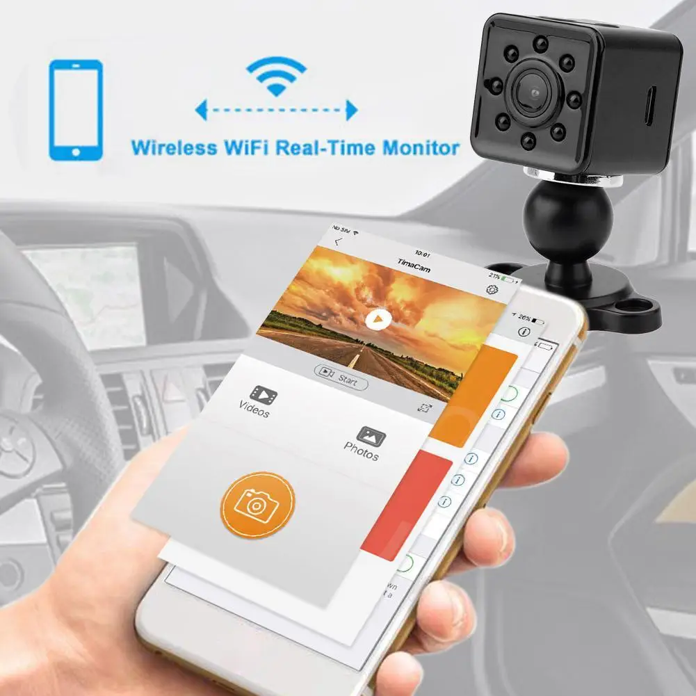 4 Гб карта + SQ13 HD 1080P ночное видение WiFi Автомобильный видеорегистратор камера мини