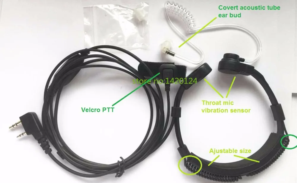 Выдвижная горловина микрофон наушник гарнитура для CB радио Walkie Talkie BAOFENG UV 5R 5RE