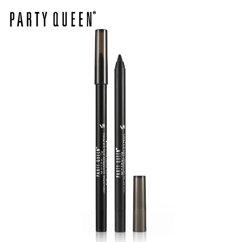 Классический гель карандаш для глаз Party Queen гладкий матовый черный Kohl водостойкая