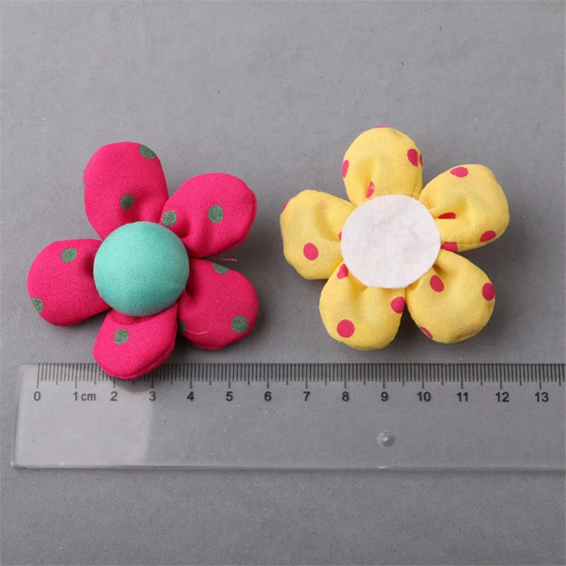 Бесплатная доставка 3 шт./лот тканевая Весенняя Цветочная нашивка в горошек