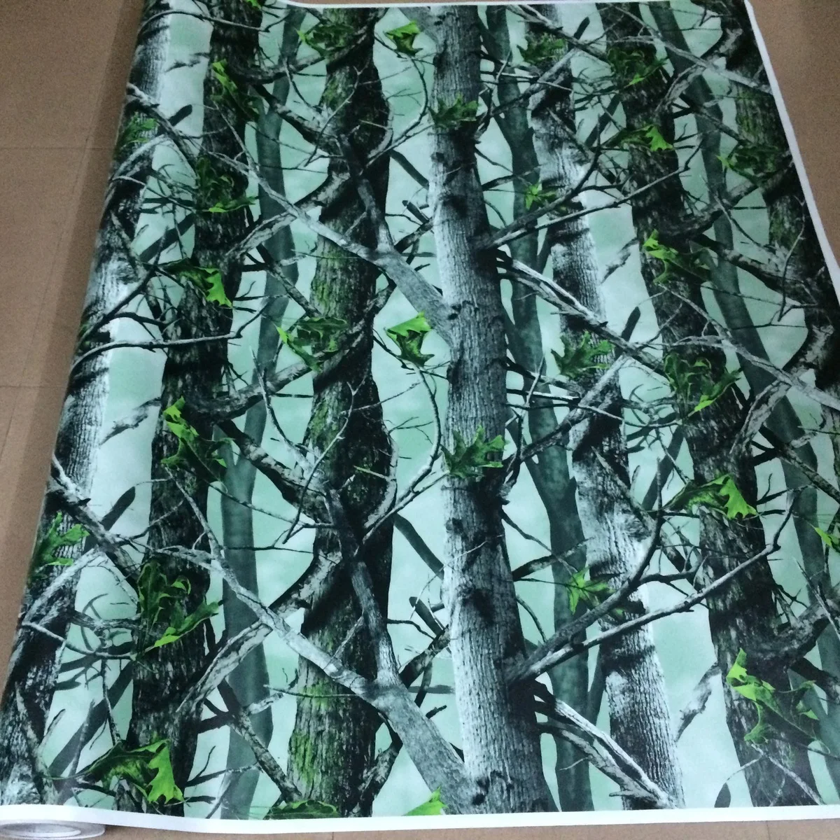 50*200 см камуфляжная пленка для автомобиля, настоящая камуфляжная виниловая пленка с изображением дерева, с изображением гигантских листьев, ПВХ, наклейка для стайлинга автомобиля, пленка для гольфа, тележки
