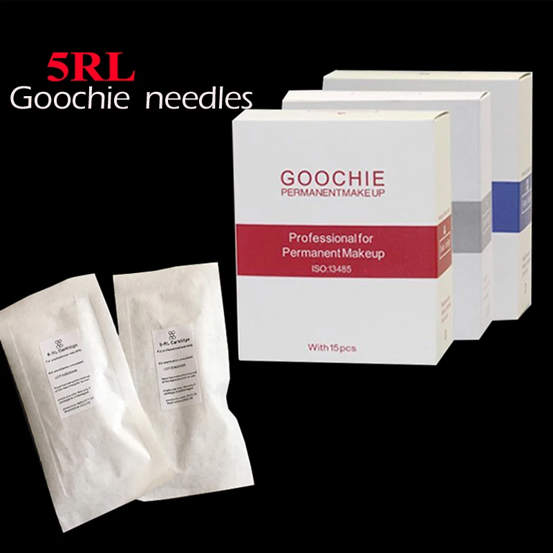 15 шт. Перманентный макияж 5RL картридж Одноразовые Иглы для Goochie GTL Ротари цифровой машины m8 татуировки ручки