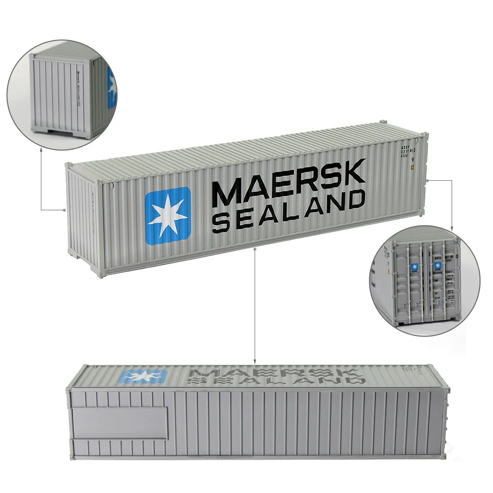 Смешанные 3 шт. различные 40-футовые контейнеры Контейнер грузовой автомобиль хо масштаб 1: 87 Модель железнодорожной моделирования архитектурный C8746