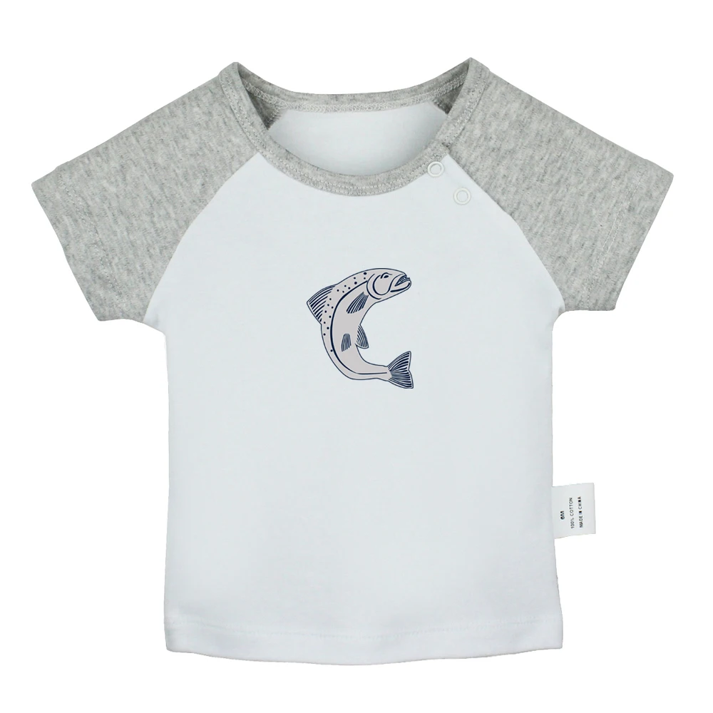 Fish Game of Thrones House Tully Riverrun Family Duty Honor Newborn Baby T-shirts Toddler Graphic Short Sleeve Tee Tops | Детская одежда