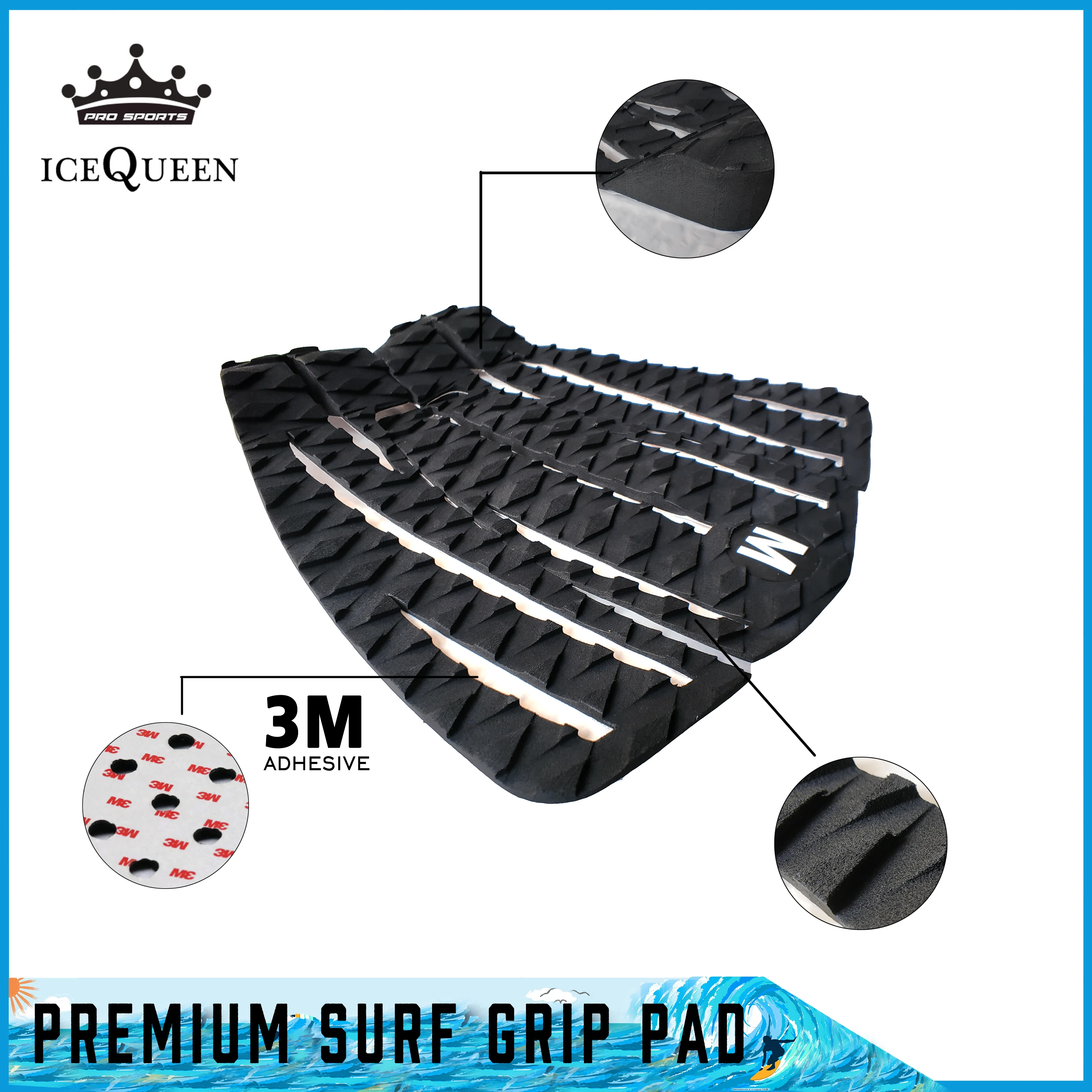 Pro серфинга тяги колодки с stickiest 3M клей для серфинга Палуба сцепление площадки, с которой пользователи могут получить доски
