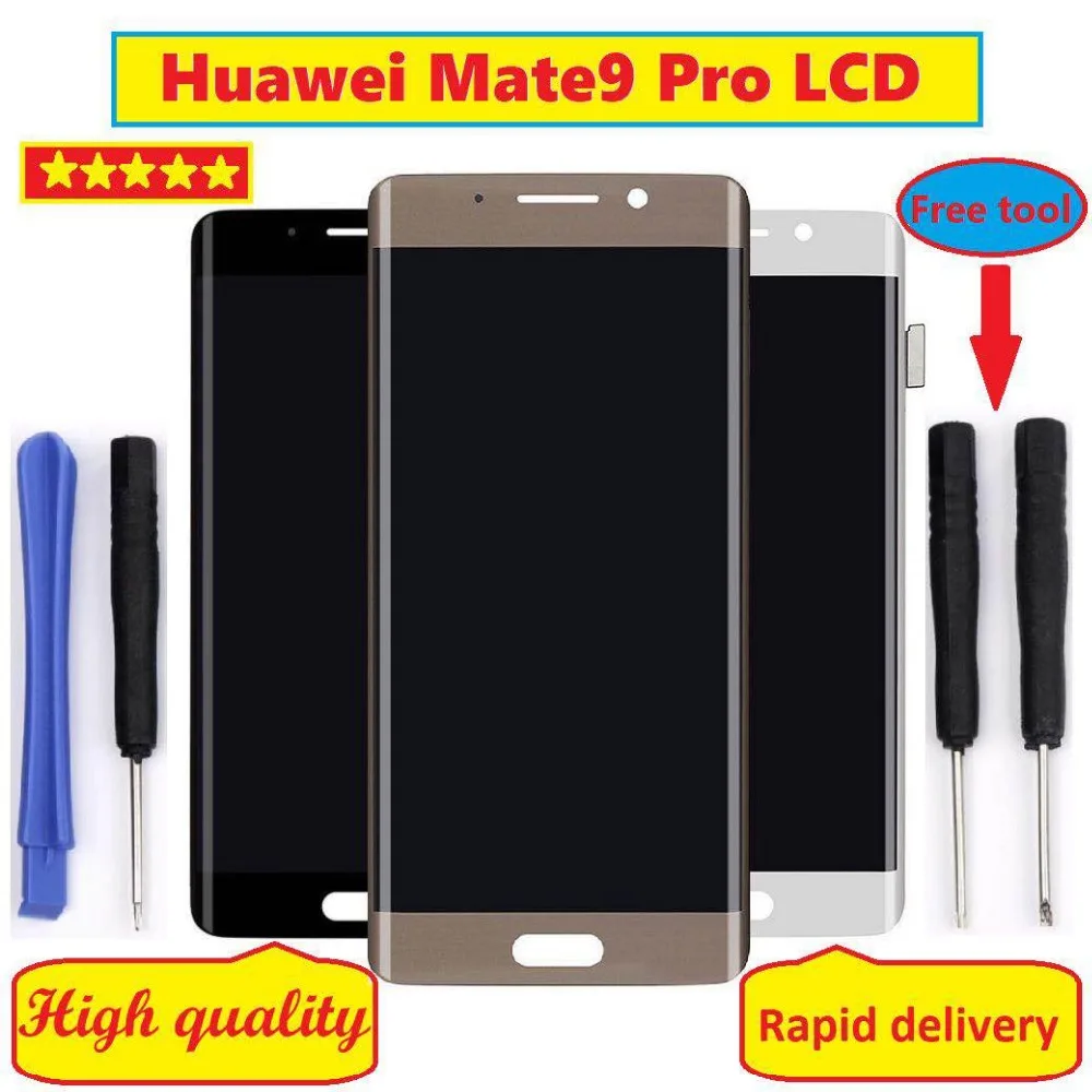 Для Huawei mate 9 Pro ЖК дисплей с сенсорным экраном дигитайзер заменой рамы черный 100%