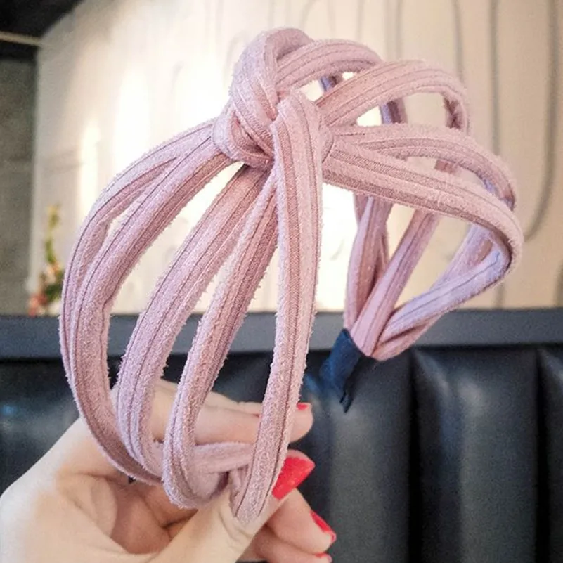 Pink Корейская мода, широкая повязка для волос, резинка для волос для женщин и девушек, повязка на голову, аксессуары для женщин, головной убор, повязка на голову - Цвет: Pink