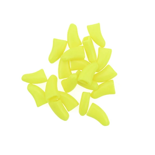 Fluorescent Yellow Мягкие силиконовые колпачки для ногтей для домашних животных, собак, кошек, с защитой от царапин, лапа, покрытие для ногтей, украшение для щенков, лапок, маникюрный дизайн, товары для собак, кошек, 20 шт - Цвет: Fluorescent Yellow