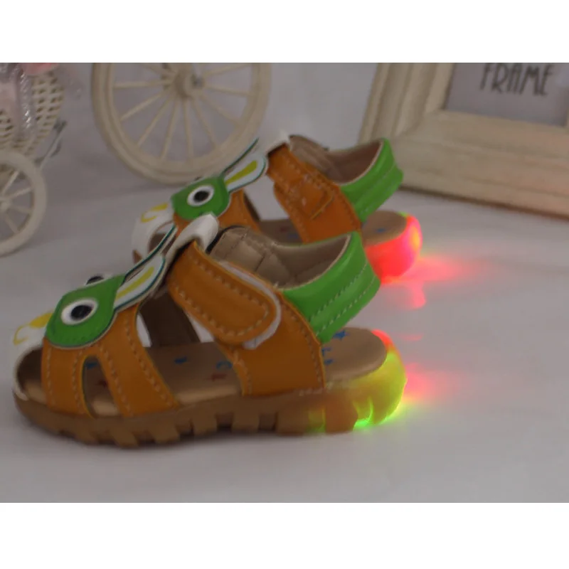 Kinder Sandalen Jongen животного для маленьких мальчиков летняя обувь тех кто только