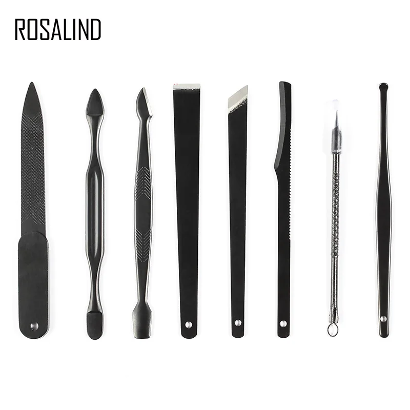 ROSALIND 15 шт./лот комплект ножниц для маникюра Набор кусачки ногтей Маникюрные