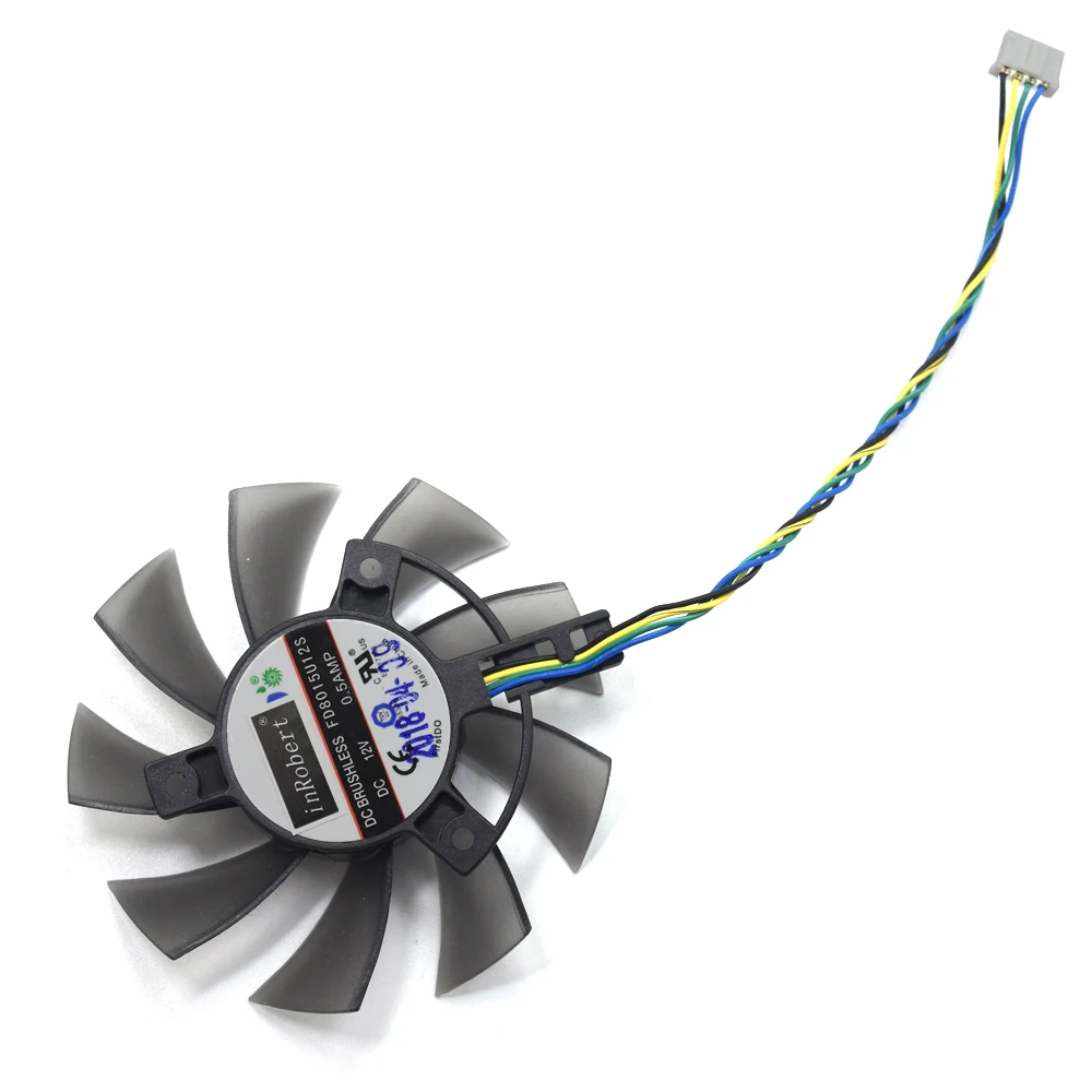 Кулер для ASUS DUAL GTX 1050 1050TI 75 мм T128015SU FD7010H12S FD8015U12S|Кулеры и системы охлаждения