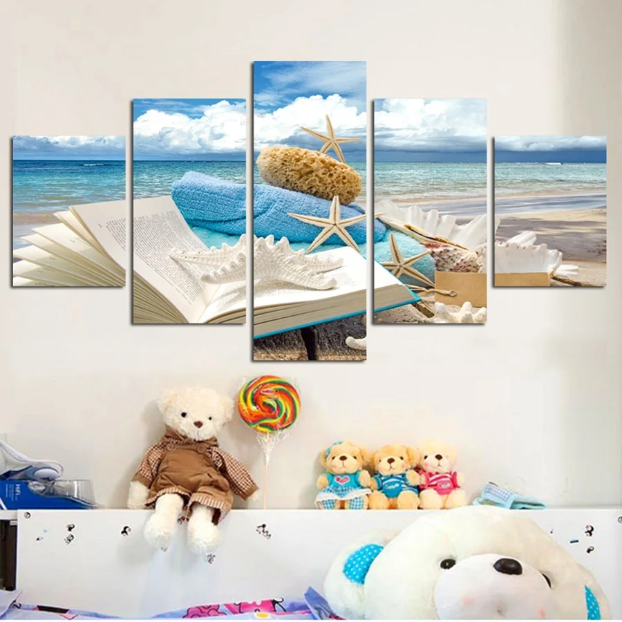 Картина на холсте настенная художественная рамка HD Печать постер 5 панель