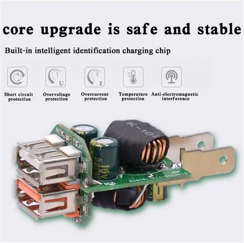 Автомобильное быстрое зарядное устройство QC 3 0 адаптер питания с двумя USB-портами