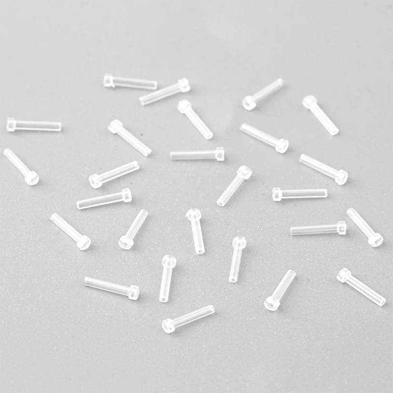 50pcs Earring Environmental Clutch Anti Allergy Back Plugs Sleeve Tube Protection Ears Safety Pad Protector DIY Jewelry Findings