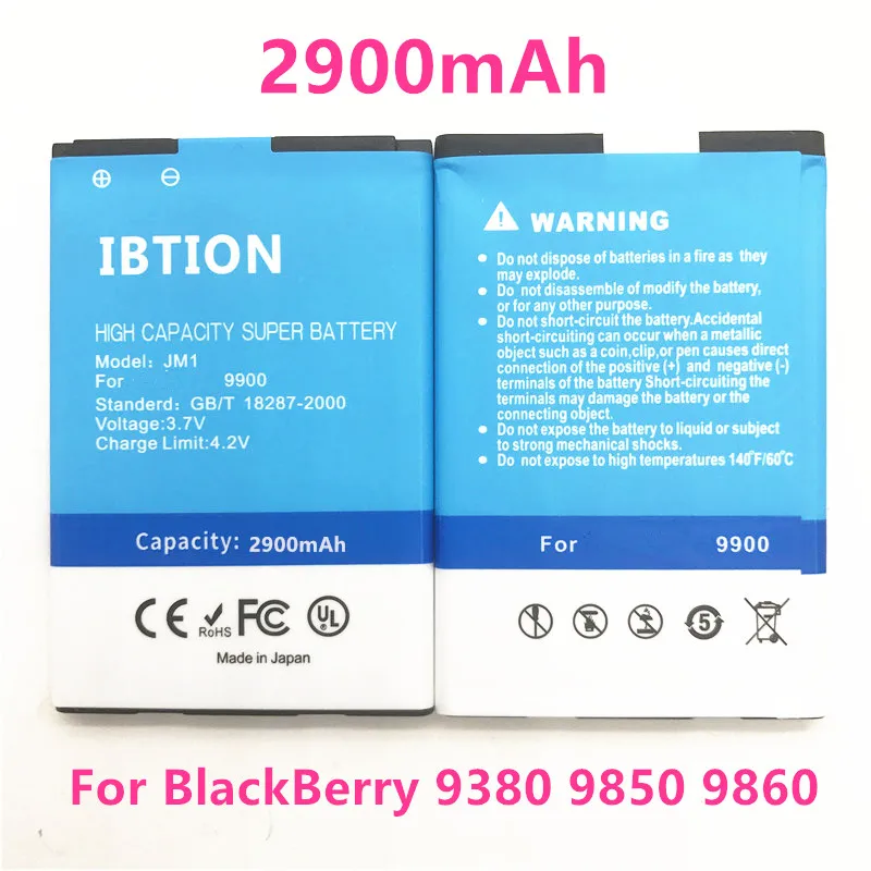 IBTION 2900 мАч JM1 Батарея для BlackBerry 9380 9850 9860 9790 9930 9900 | Мобильные телефоны и аксессуары