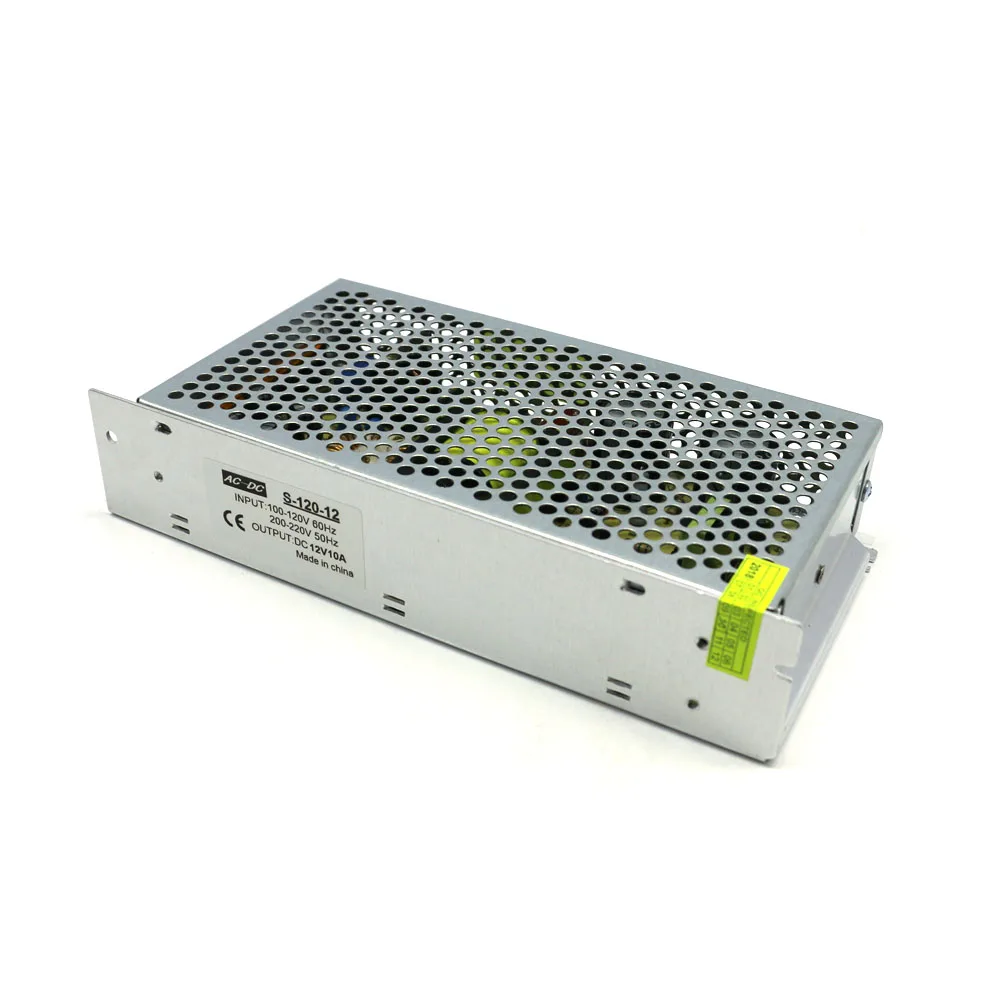 DC 12V 120W 10A Источник питания с переключением 110/220V AC Входной световой трансформатор регулируемого выходного питания.