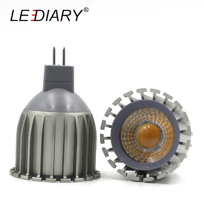 

LEDIARY MR16 GU5.3 LED COB Bulbs 50mm 100V-240V Real 6W Aluminum High Bright Radiation Spotlights For Downlights Pendant Lamps