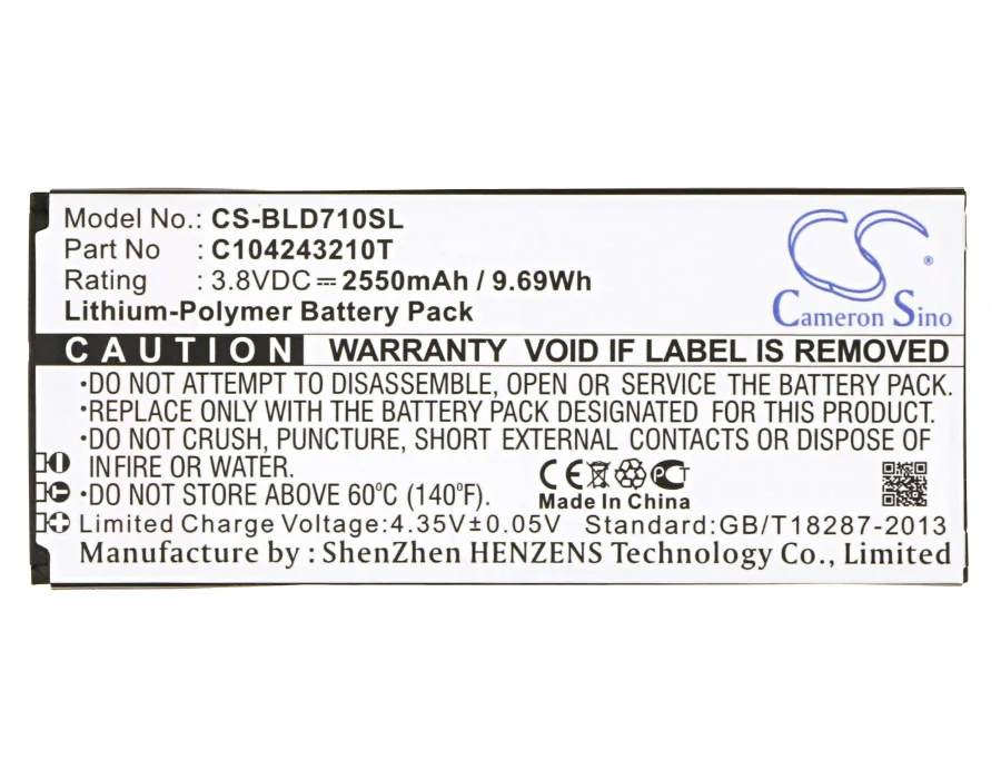 Аккумулятор Cameron Sino 2550 мАч C104243210T для BLU D710 D710X N030 Neo 5 Studio K|cameron sino|battery forcameron sino battery |