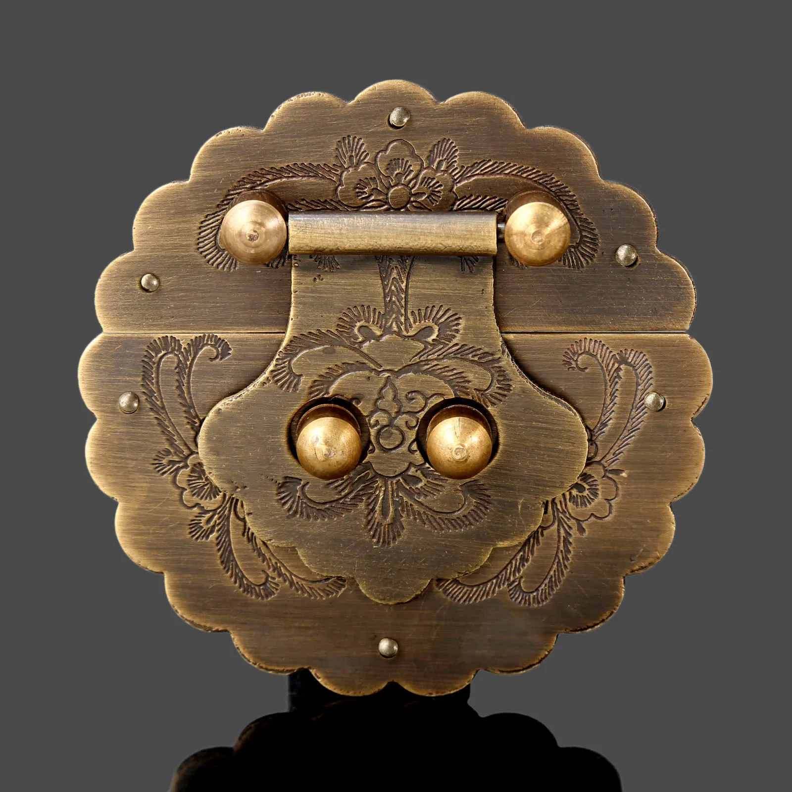 DRELD антикварная китайская мебельная фурнитура латунная накладка под навесной