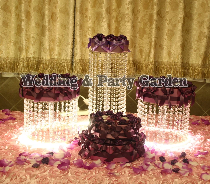 

3pcs/set factory wholesale CIRCLE ACRYLIC CUPCAKE PARTY WEDDING CAKE STAND Assemble Clear Holder Display Round D25,30,H45,25