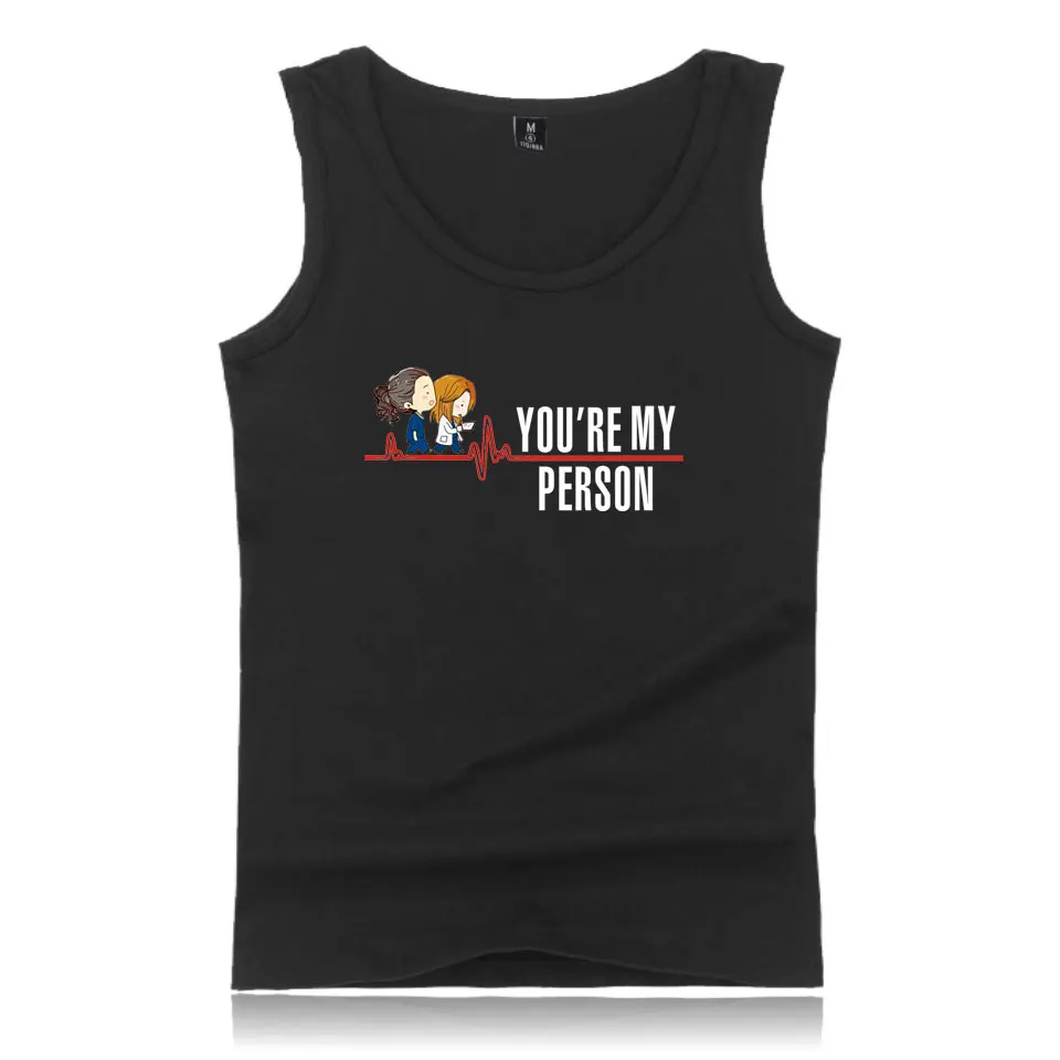 Майка мужская летняя без рукавов креативная модная Серая майка с анатомии Tumblr Greys