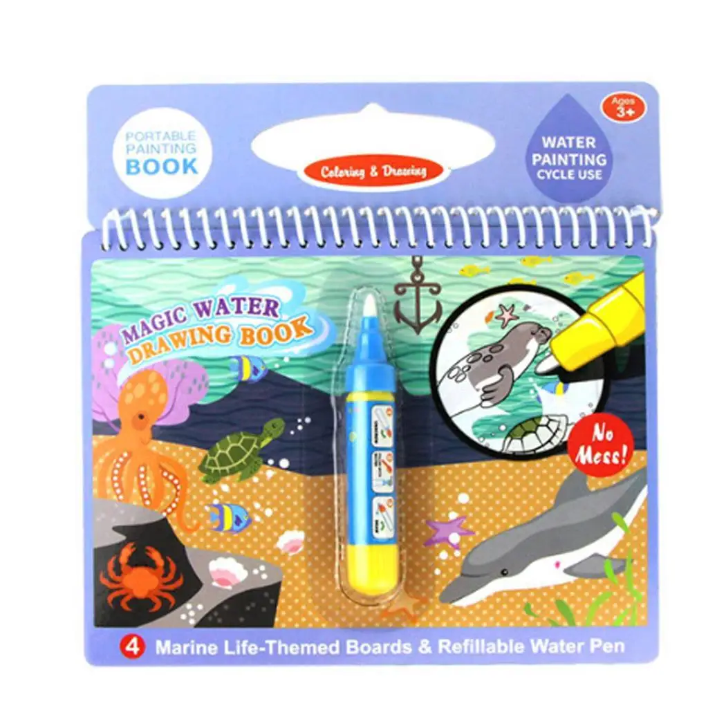 Magic Water Drawing Book Coloring Doodle & Pen Painting Board For Kids Toys Birthday Gift ) | Игрушки и хобби