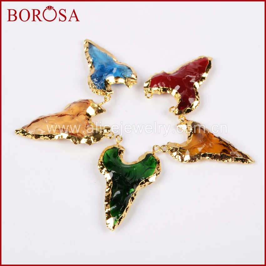 BOROSA Высокое качество 1 шт золотой цвет грубая Радуга стекло OX звуковой разъем