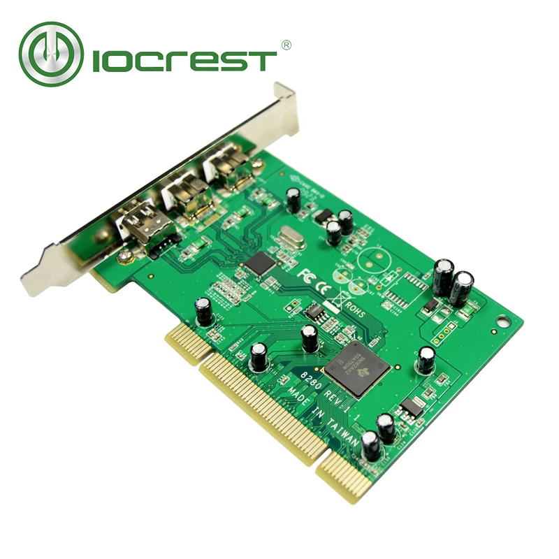 Плата IOCREST PCI 3 порта Firewire Ieee 1394 2 1394B и 1 порт набор микросхем 1394A TI8280|to pci|1394b pci cardpci
