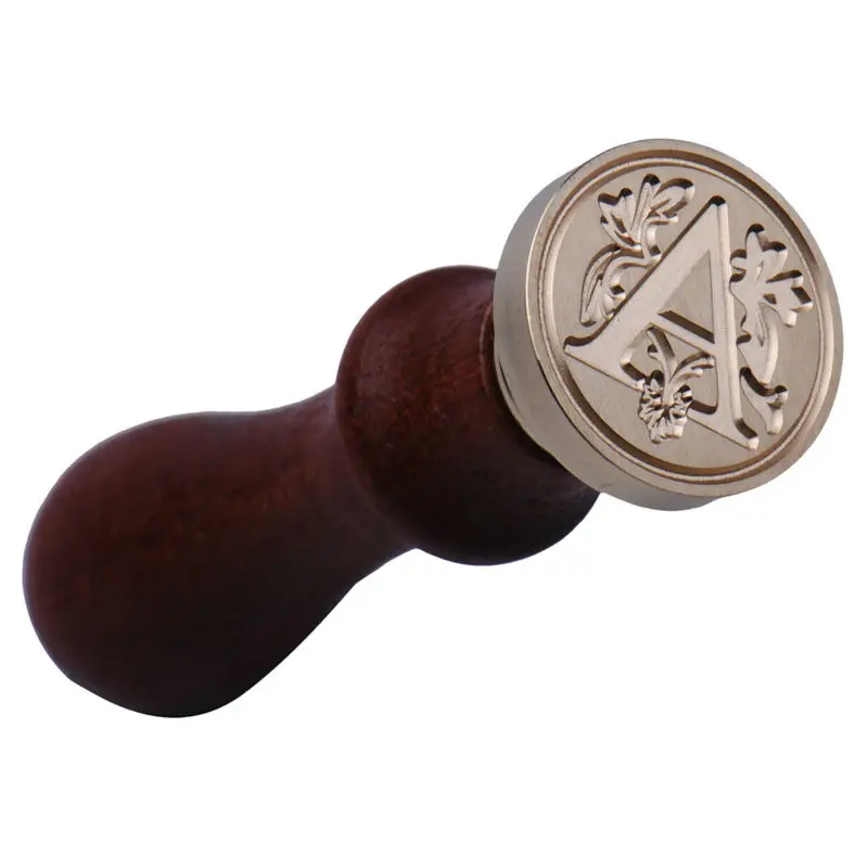 Винтаж Персонализированные Начальная буква печать штамп Деревянный Алфавит