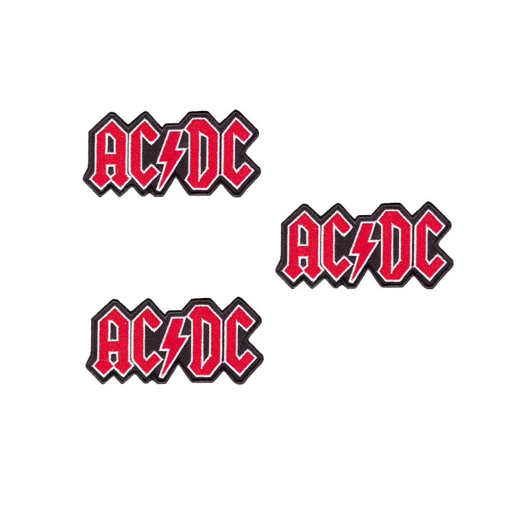 Новинка Логотип AC & DC жесткий металлический рок музыкальный ремешок пришитый