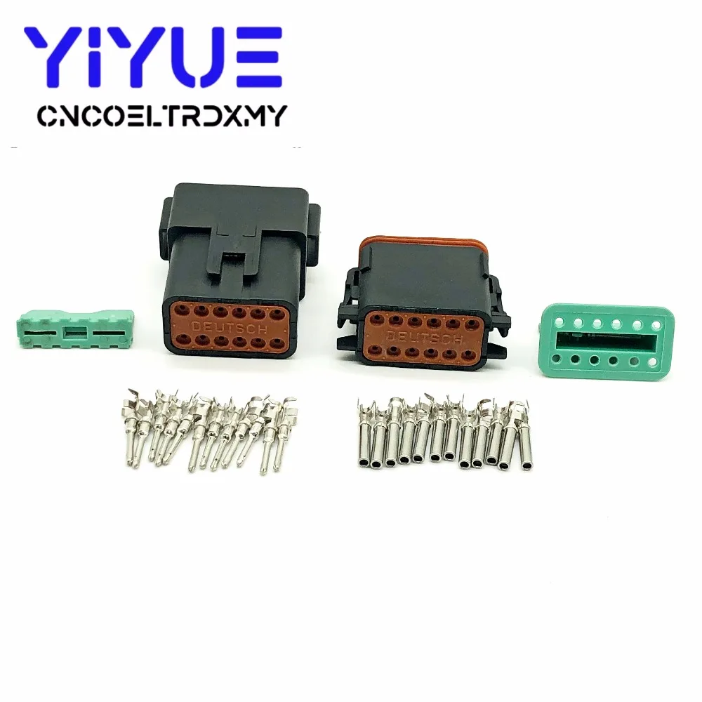 Черный 12 Pin Женский Мужской DT DT06 12S DT04 12P автомобиль скорость акселератора педаль