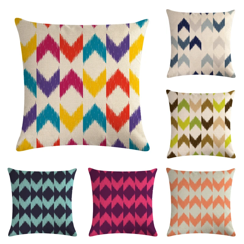 

Постельное белье из хлопка с геометрическим рисунком, наволочка для подушки, наволочка для домашнего декора, декоративные подушки для дива...