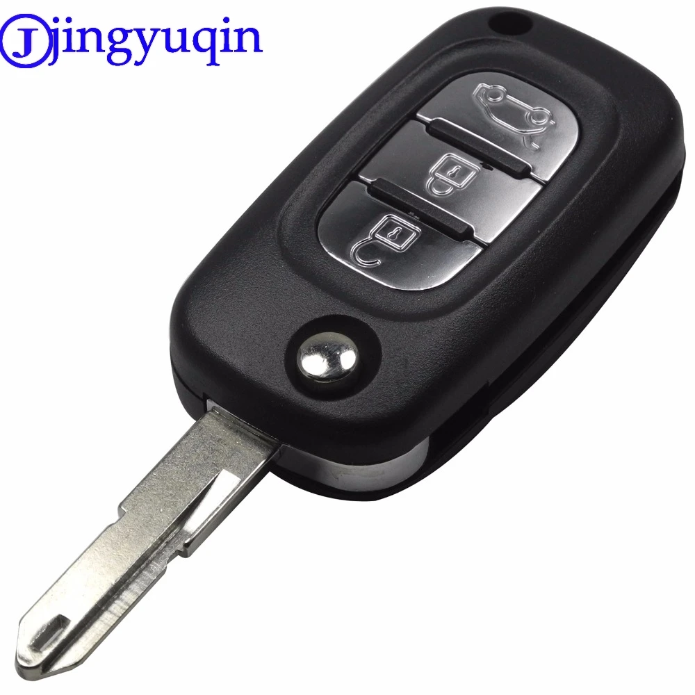 Jingyuqin откидная оболочка ключа дистанционного управления Fob чехол для Renault Clio Vivaro