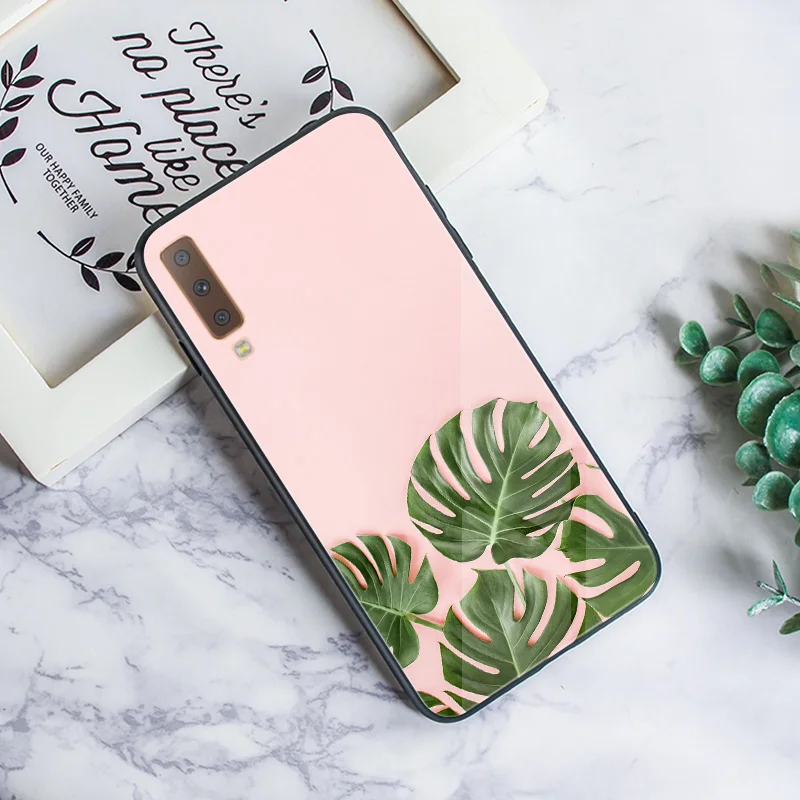 Для samsung A50 чехол тонкий для бампера samsung Galaxy A7 A9 A8 A6 Plus задняя крышка A10 A30 черный ТПУ Жесткий ПК A3 A5