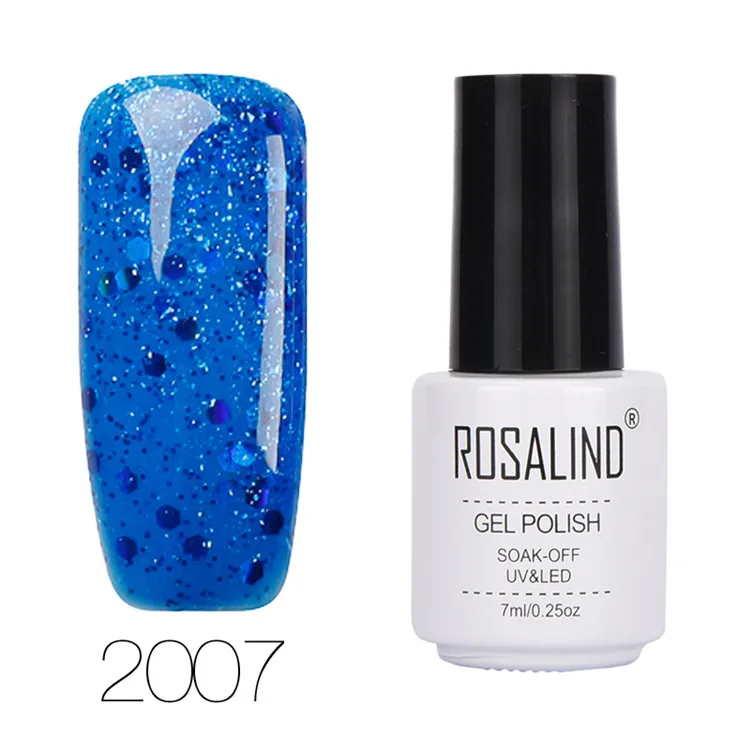 2007 ROSALIND гель 1S 7 мл Алмазная цветная серия Гель-лак для ногтей отмачивающиеся гель-лаки для наращивания ногтей Полировка Дизайн Маникюр - Цвет: 2007