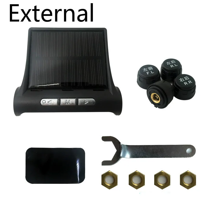 Солнечная энергия + usb зарядка TPMS Авто сигнализация давления в шинах Система