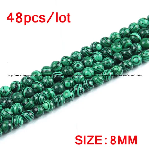 JHNBY Синтетические бусины из малахита 4/6/8/10/12 мм